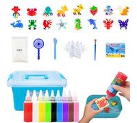 Yaepoip Magic Water Elf Toy Kit, DIY Magic Water Gel Toy Kit, Handmade Animal Set with MagicGels and Sea Creature Molds (9Colors + 10Molds)