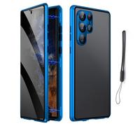 Yaepoip Magnetic Tempered Glass Double-Sided Phone Case for Samsung S25 S24 S23 S22 S21 Ultra Plus, Anti-Peep All-Round Protection & Anti-Drop (for Samsung S22,Blue)