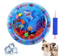 Yaepoip Pet Water Bed, Pet WaterBed for Dogs, Cat WaterBed Play Mat, CatWater Bed Toy with Fish, Thickened SensoryWater Playmat for Cats, Self Cooling Pad Playmat forPet (#1)