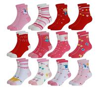 Yafane Lot de 12 paires de chaussettes en coton respirantes multicolores de 0 à 7 ans pour bébé unisexe chaussettes pour fille et enfant et garçons idéal cadeau, Multicolore 25, 3-5 ans