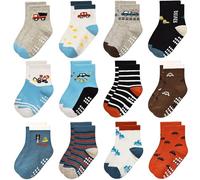 Yafane Lot de 12 paires de chaussettes en coton respirantes multicolores de 0 à 7 ans pour bébé unisexe chaussettes pour fille et enfant et garçons idéal cadeau, Multicolore 20, 3-5 ans