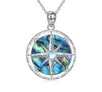 YAFEINI Collier ancre pour femme en argent sterling 925 bleu océan cœur pendentif nautique chaîne cristal bijoux cadeau pour fille mère fille, 22MM, Argent sterling, Aigue-marine