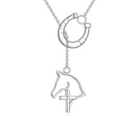 YAFEINI Collier avec pendentif en forme de croix en argent sterling avec pendentif religieux papillon/tortue/licorne, ailes de licorne, bijoux chrétiens cadeaux pour femmes et hommes, 1, Argent