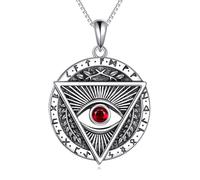 YAFEINI Collier avec pendentif mauvais œil en argent sterling pour femme, taille unique, Argent sterling, Zircon
