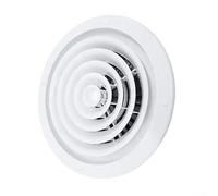 YAFEX - Couvercle de grille d'aération réglable rond en ABS, diffuseur d'air ABS, hotte de ventilation, aération résistante aux odeurs, pour plafond et mur, blanc (350)