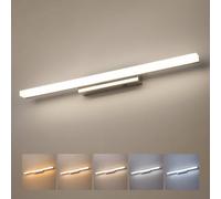 Yafido 60CM LED Lampe Miroir Salle de Bain, 5 Températures de Couleur IP44 Applique Murale Salle de Bain, 14W 1230LM Chrome Luminaire Vasque 220V, Blanc Chaud-Naturel-Froid