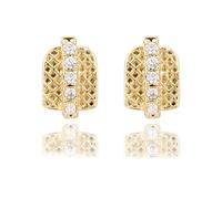 YAFIYGI Lot de 2 bijoux de dents pour femme - Grille dorée à dent unique avec pierres diamantées - Grilles plaquées or pour vos dents - Clips de style rappeur Hip Hop et diamants étincelants