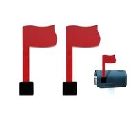 YAFIYGI Lot de 2 drapeaux de rechange universels pour boîte aux lettres - Rouge - Assemblage facile - Aimant sortant - Aucun outil nécessaire - Adhère à la plupart des surfaces - Robuste pour tous les