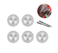 YAFIYGI Lot de 5 disques à tronçonner diamant de 60 mm avec mandrins, lame de pierre de 1/8", petit outil rotatif, idéal pour couper le verre, le plastique, le jade, le métal, la pierre, le carrelage,