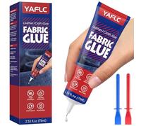 YAFLC Colle Textile 75ml, Colle Tissu Extra Forte pour Réparation, Adhésif Textile pour Tissus, Cuir, Nylon, Toile, Denim