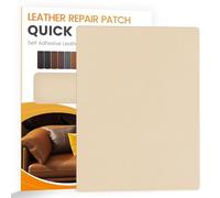 YAFLC Patch de Réparation en Cuir Beige, 21x28cm Patch cuir Auto-adhésif Rénovation, Simili Cuir Autocollant pour Canapé de Siège de Voiture Meubles Vestes Sac