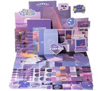 YagCu Kit de scrapbooking pour débutants, fournitures esthétiques de journal indésirable, matériel de scrapbooking et de journal, papeterie de bullet journal, planificateur, loisirs créatifs, femmes