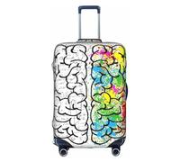 yagDAA Housse de protection pour valises de 45,7 à 81,3 cm avec image de cerveau géométrique avec impression scientifique, blanc, XL