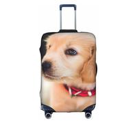 yagDAA Housse de protection pour valises de 45,7 à 81,3 cm avec imprimé chien mignon, blanc, L