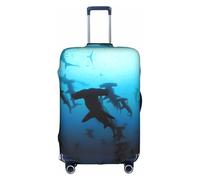 yagDAA Housse de protection pour valises de 45,7 à 81,3 cm - Motif requins marteaux, blanc, M