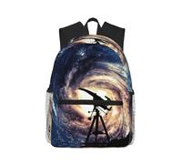 yagDAA Sac à dos décontracté pour ordinateur portable avec impression télescope - Grande capacité - Pour travail, voyage, université