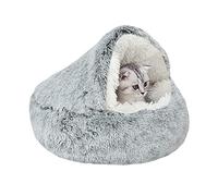 YAGE Lit pour Chat, adapté aux Chatons et Petits Chiens de Moins de 7 kg, lit pour Animaux Lavable en Peluche Moelleuse Anti-anxiété, Sac de Couchage pour Chat Doux et Chaud en Forme de Beignet