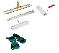 YAGEANNL Kit de revêtement de sol, pour chaussures à clous, rouleau à points, raclette 56 cm, raclette de grande surface, kit de purge avec revêtement en résine époxy