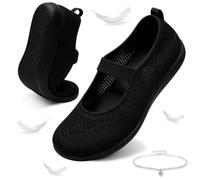 Yagerod Chaussures Plates en Tricot Respirant - Chaussures Ultra légères | Doux comme des nuages, semelle antidérapante, marchez pendant des heures, les pieds restent frais