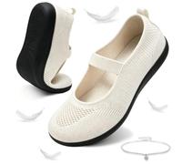 Yagerod Chaussures Plates en Tricot Respirant - Chaussures Ultra légères | Doux comme des nuages, semelle antidérapante, marchez pendant des heures, les pieds restent frais