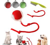 Yagerod Chewie Interactive Rolling Dog Ball, Chase Mate Cat Toy, Smart Cat Toy Ball, Automatic Rolling Ball for Dogs, Interactive Dog Cat Smart Ball Toy, for Bored Indoor (Red-A)