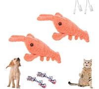 Yagerod Floppy Lobster Dog Toy, Wiggly Lobster Dog Toy, Lobster Interactive Dog Toy, Floppy Lobster Interactive Dog Toy, Flopping Lobster Toy for Cats & Small Dogs (B+B)
