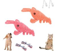 Yagerod Floppy Lobster Dog Toy, Wiggly Lobster Dog Toy, Lobster Interactive Dog Toy, Floppy Lobster Interactive Dog Toy, Flopping Lobster Toy for Cats & Small Dogs (A+B)