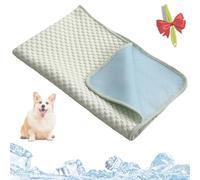 Yagerod FreshPad - Tapis Rafraîchissant pour Chien et Chat, Tapis Rafraîchissant Haut De Gamme pour Chiens Pet Cooling Mat, More Durable Scratch Resistant, Stays Cold Longe(B-Vert,XXL)