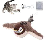 Yagerod Interactive Cat Toy Flapping Bird, Interactive Cat Toy Bird, Flying Chirping Bird Cat Toy, Flapping Chirping Sparrow Cat Toy, Simulated Interactive Chirping Bird Cat Toy(Sparrow B)