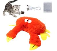 Yagerod Interactive Cat Toy Flapping Bird, Interactive Cat Toy Bird, Flying Chirping Bird Cat Toy, Flapping Chirping Sparrow Cat Toy, Simulated Interactive Chirping Bird Cat Toy(Crab)