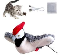 Yagerod Interactive Cat Toy Flapping Bird, Interactive Cat Toy Bird, Flying Chirping Bird Cat Toy, Flapping Chirping Sparrow Cat Toy, Simulated Interactive Chirping Bird Cat Toy(Woodpecker)
