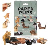 Yagerod Kit de Bricolage Chats en Papier, 50 pièces, kit d'origami 3D, activité Manuelle Amusante for Adultes et Enfants, décoration de Bureau et Cadeau for Les Amoureux des Animaux.(B)