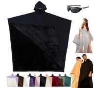 Yagerod Limeremce Arcane Hoodie, Hoodie Blankets, Loose Blanket Hoodie, Batwing-Sleeve Cape Top Unisex for All Body Types(Black)