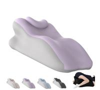 Yagerod Oreiller Liebora, Oreiller for Couple, Oreiller Ergonomique en Mousse à mémoire de Forme, Angle de 27°, for Une Passion Intense Toute la Nuit, for Toutes Les Postures(Lilagrau,B)