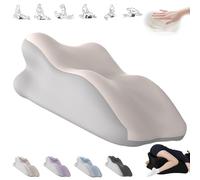 Yagerod Oreiller Liebora, Oreiller for Couple, Oreiller Ergonomique en Mousse à mémoire de Forme, Angle de 27°, for Une Passion Intense Toute la Nuit, for Toutes Les Postures(Beigegrau,A)