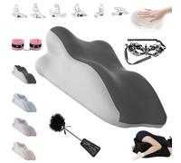 Yagerod Oreiller Liebora, Oreiller for Couple, Oreiller Ergonomique en Mousse à mémoire de Forme, Angle de 27°, for Une Passion Intense Toute la Nuit, for Toutes Les Postures(Schwarzgrau,C)