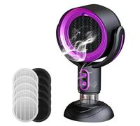 Yagerod Puffhide Purificateur Dair, Puff Hide Purifier Fan, Portable Fan for Smoke, Removable and Washable Filter, Smoke Away Purifier Fan, Smoke Fan for Smoking Indoor(Purple)