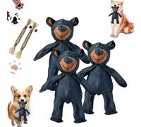 Yagerod Unbreaka-Bear, Jouet pour Chien incassable en Forme d'ours, Jouets pour Chien incassables Teddy Extreme Bear 2.0, Jouet pour Chien Indestructible en Forme d'ours (3PC)