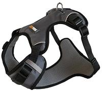 YAGO Harnais Sport pour Chien, Couleur Gris, Réglable Taille M 69-80 cm, Tissu waterproof imperméable