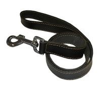 Aimé – Laisse pour chien cuir noir 1,20 m, souple et résistante