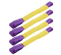 Yagosodee Sangles de Roue,Sangle d'arrimage de Jante,Lot de 4 Sangles de Fixation de Roue en Alliage pour remorque, remorque, Transporteur, Jaune/Violet
