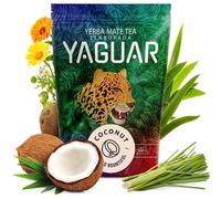 Yaguar Yerba Maté Coconout 500g - Thé Maté Traditionnel Sud-Américain aux Copeaux de Noix de Coco et Souci - Énergie Naturelle Idéale en Infusion Chaude ou Glacée Tereré - Idéal Débutants