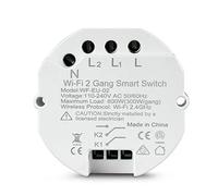 Yagusmart Zigbee/WiFi Smart Light Switch DIY Breaker Module, 2 Way, EU/UK, Smart Life/Tuya APP Remote Control, Works with Alexa Google Home(2 gang, wifi)