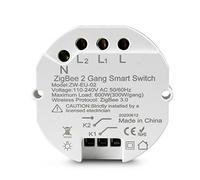 Yagusmart Zigbee/WiFi Smart Light Switch DIY Breaker Module, 2 Way, EU/UK, Smart Life/Tuya APP Remote Control, Works with Alexa Google Home(2 gang, zigbee)