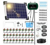 YAHAMOO Système d'irrigation Solaire 300 Modes d'arrosage Automatiques, système d'irrigation Automatique de Jardin avec Tuyau Goutte à Goutte de 30 m, système d'irrigation pour Plantes en Pot, Jardin