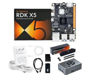 Yahboom 8GB RDK X5 Development Board Binocular Depth Camera Kit | 3D Spatial Visual Recognition, with Aluminum Alloy Shell, Power Supply, 3D Gripper Robot Project