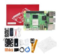 Yahboom for Raspberry Pi 5 16GB Kit with AI Voice Module, 27W 5.1V5A USB-C Power Supply,IMX219 Camera,Active Cooler,616GB Card Kit,Pi 5 Case and AI Large Model Manual（16GB-Al Large Model Kit）