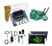 Yahboom Jetson Nano 4 Go RAM Case IMX219 77° Camera HDMI Cable LAN Cable 64 Go TF Card 16 Go eMMC Storage Provides Programming Ubuntu18.04 (Developer Kit)
