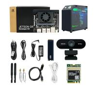 Yahboom Jetson Orin Nano 8GB Super Development Board Kit 67TOP, Cas Jetson Inclus, Refroidissement RGB, Microphone USB et Caméra Électronique