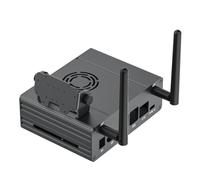 Yahboom Jetson Orin Nano/NX Super Development Board Features an Aluminum Alloy Casing with Rod Antenna,Matte Metallic Finish (Jetson Orin Metal Case+Camera Bracket)